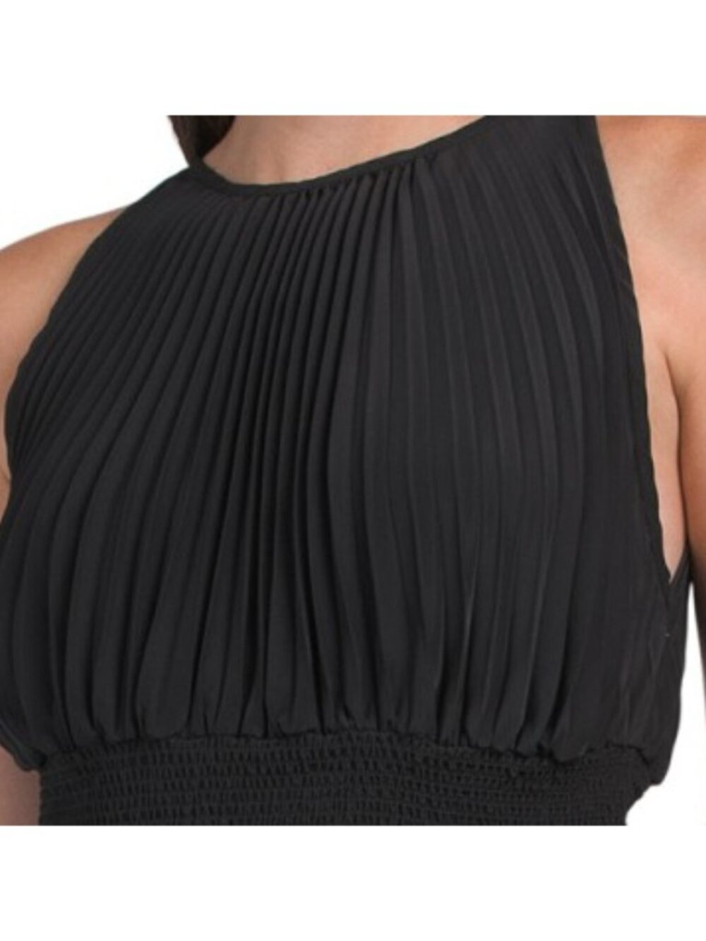 OLEG CASSINI Pleated Midi Dress - Picture 3 of 5